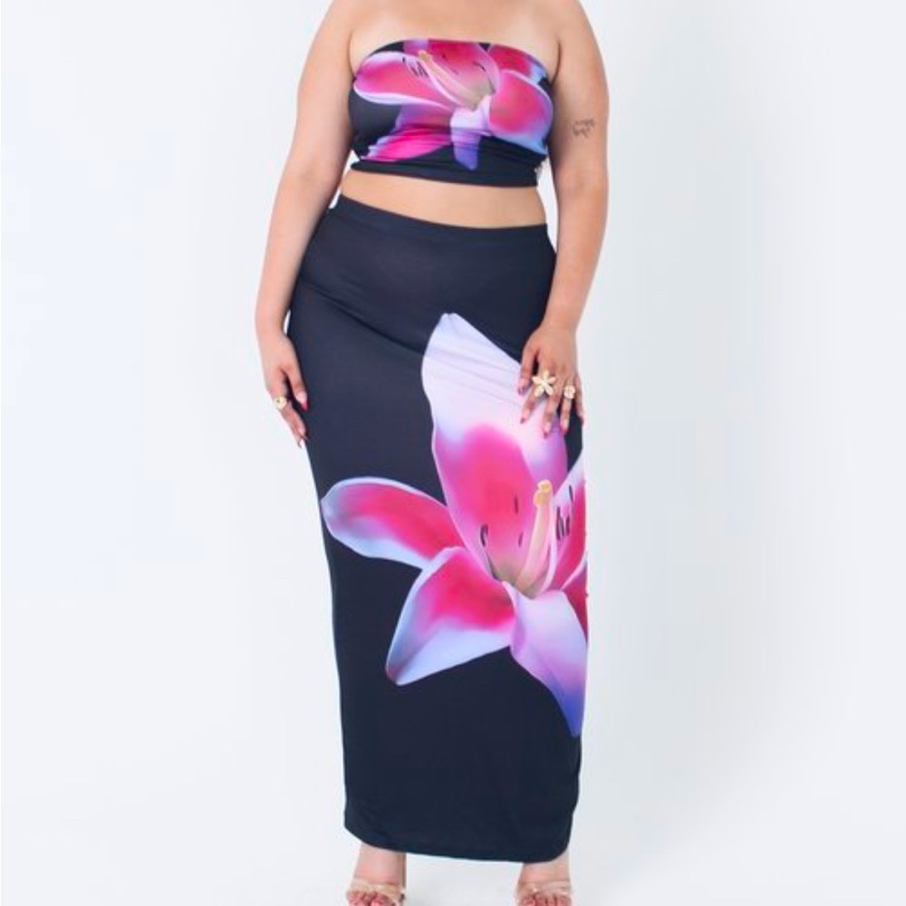 SHEIN  Floral Two-Piece Set plus size 2x